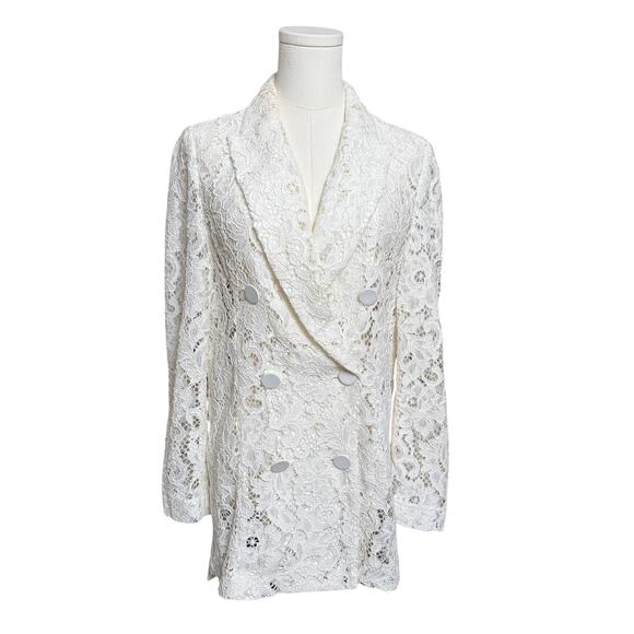 Zara White Lace Jacket - Picture 7 of 10